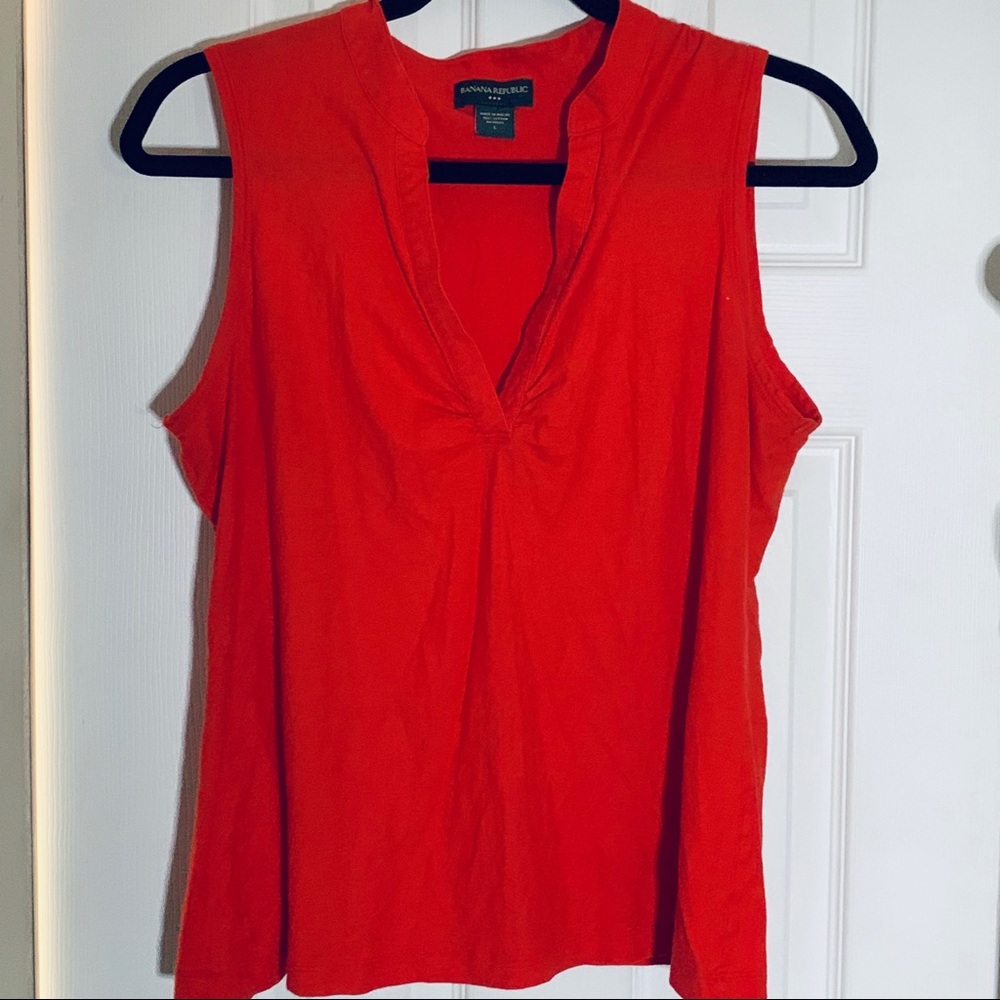Banana Republic Red Sleeveless Top